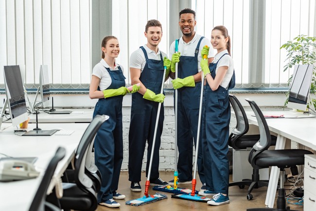 cleaners standing together